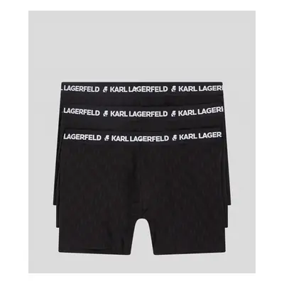 Spodní prádlo karl lagerfeld logo monogram trunk set 3-pack black2