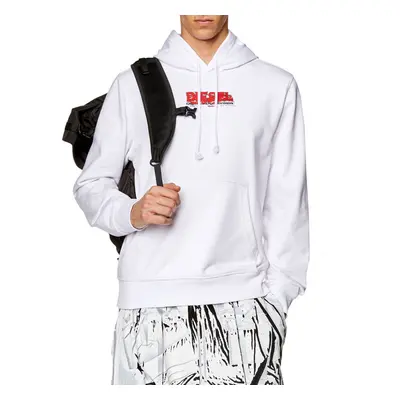 Mikina diesel s-ginn-hood-k37 sweat-shirt bright white