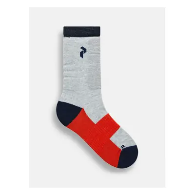 Ponožky peak performance magic sock med grey melange/blue shadow