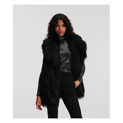 Vesta karl lagerfeld faux fur gilet black