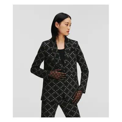 Blejzr karl lagerfeld jacquard punto jacket black/white jacquard