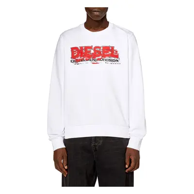 Mikina diesel s-ginn-k40 sweat-shirt bright white