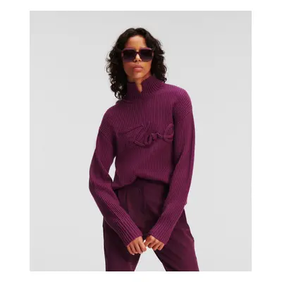 Svetr karl lagerfeld signature soutache knit phlox