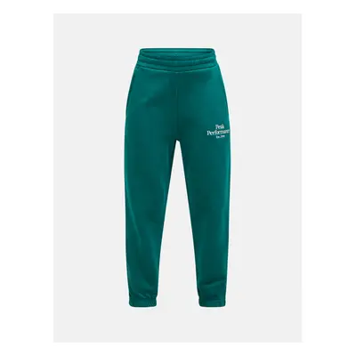 Tepláky peak performance jr original pants green ivy/black