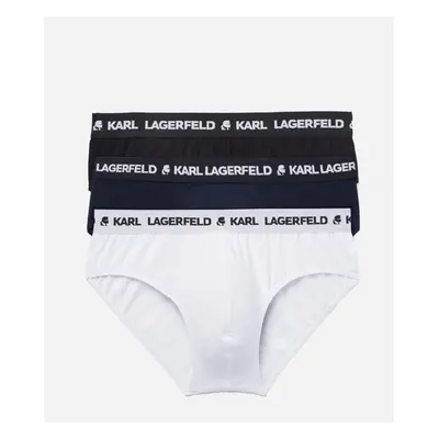 Spodní prádlo karl lagerfeld logo briefs set 3-pack black/white/navy