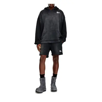 Teplákové šortky diesel p-stelt-n1 shorts black