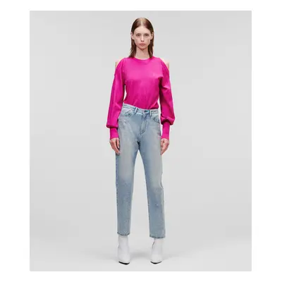 Džíny karl lagerfeld rhinestone splash denim pants blue denim3