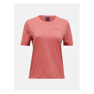 Tričko peak performance w explore logo tee trek pink