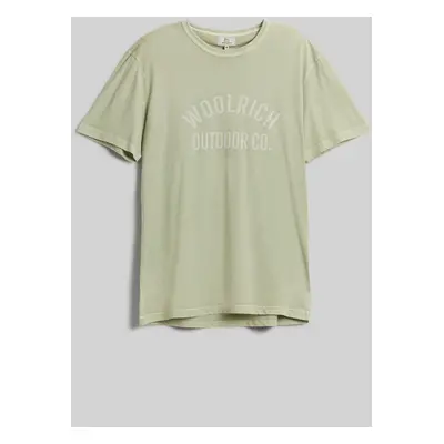 Tričko woolrich light garment dyed t-shirt sage