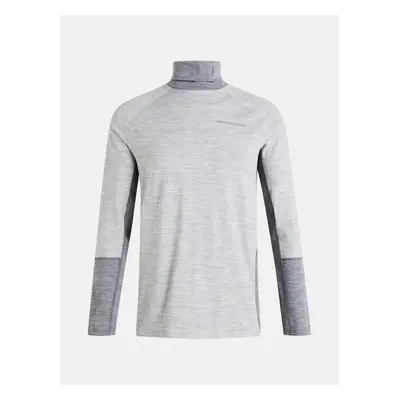 Termo prádlo peak performance m magic rollneck med grey melange/black