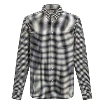 Košile woolrich poplin madras shirt micro check blue