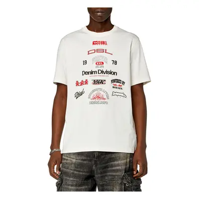 Tričko diesel t-just-n14 t-shirt off white