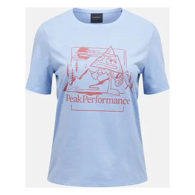 Tričko peak performance w explore graphic tee amity blue