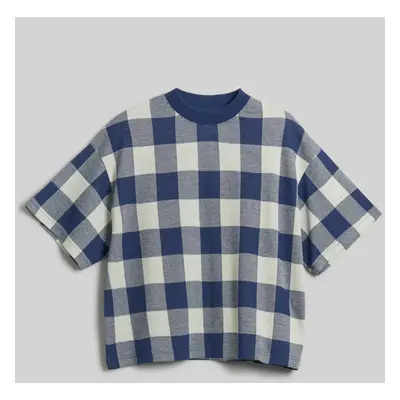 Tričko woolrich american check tee twilight blue buffalo