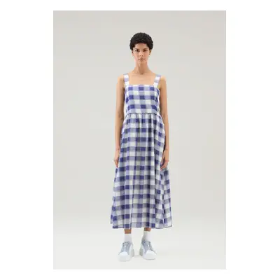 Šaty woolrich check voile dress blue buffalo