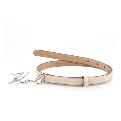 Opasek karl lagerfeld k/signature sm buckle belt cream