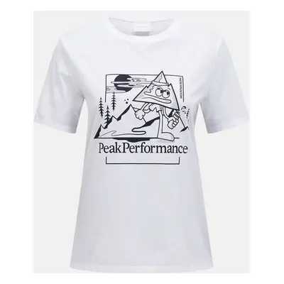 Tričko peak performance w explore graphic tee white