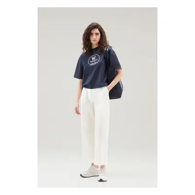 Kalhoty woolrich poplin pant plaster white