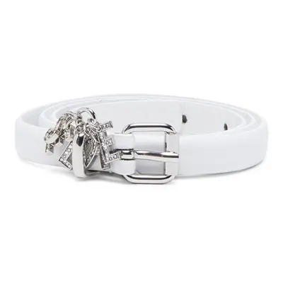 Opasek diesel diesel logo b-charm-loop belt white