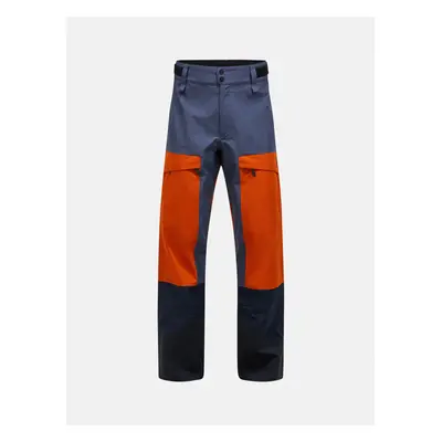 Kalhoty peak performance m gravity gore-tex 3l pants ombre blue/orange dune/shallow