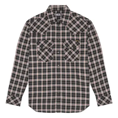 Košile diesel s-ocean-check-nw shirt black2