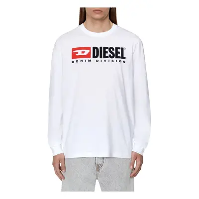 Tričko diesel t-just-ls-div t-shirt bright white