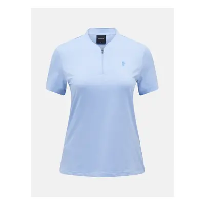 Polokošile peak performance w turf zip ss top amity blue