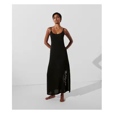 Plážové oblečení karl lagerfeld hotel karl strappy beach dress black