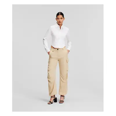 Kalhoty karl lagerfeld soft cargo pant beige