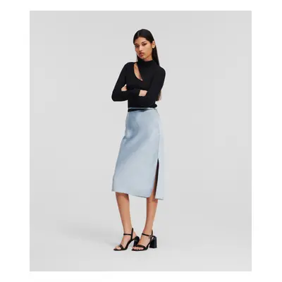 Sukně karl lagerfeld karl charm soft skirt cashmere blue