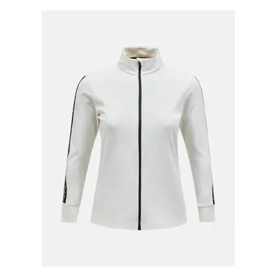 Mikina peak performance w turf zip ls top vintage white