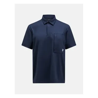 Polokošile peak performance m pocket polo salute blue