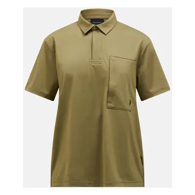 Polokošile peak performance pocket polo snap green