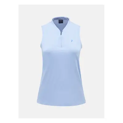 Polokošile peak performance w turf zip sl top amity blue