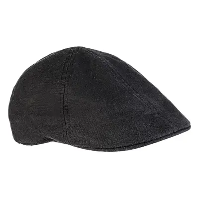 Čepice camel active flat cap linen asphalt