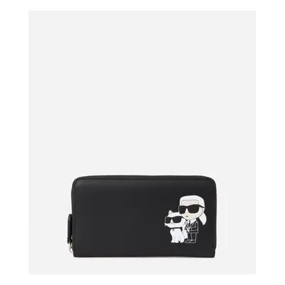 Peněženka karl lagerfeld k/ikonik 2.0 leather cont wllt black