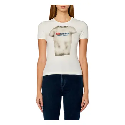 Tričko diesel t-uncutie-long-n18 t-shirt off white