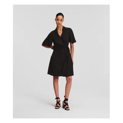 Šaty karl lagerfeld wrap dress black