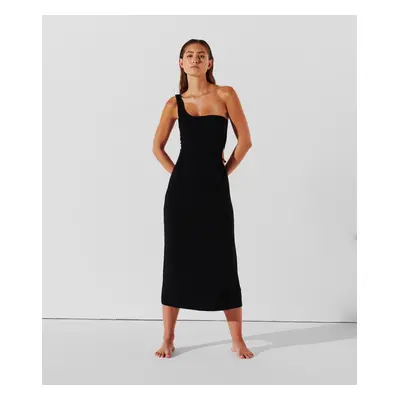 Plážové oblečení karl lagerfeld karl dna one shoulder dress black