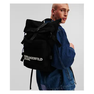 Batoh karl lagerfeld jeans utility canvas roll backpack black