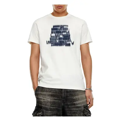 Tričko diesel t-diegor-n1 t-shirt off white