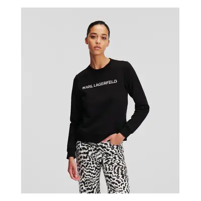 Mikina karl lagerfeld elektrika logo sweatshirt black