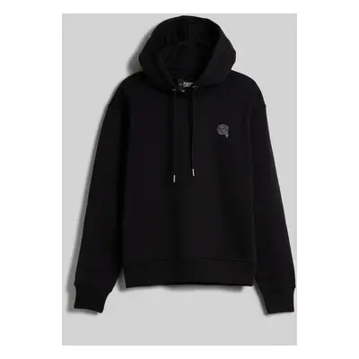 Mikina karl lagerfeld ikonik 2.0 glitter hoodie black