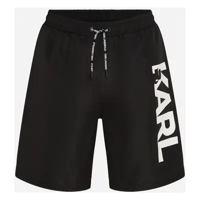 Plavky karl lagerfeld karl logo long boardshorts black