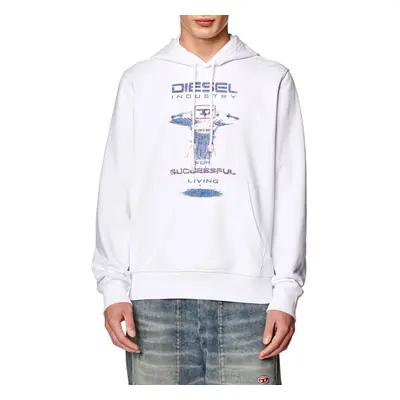 Mikina diesel s-ginn-hood-k36 sweat-shirt bright white