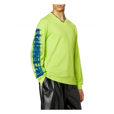 Tričko diesel t-just-ls-slits-n2 t-shirt acid lime