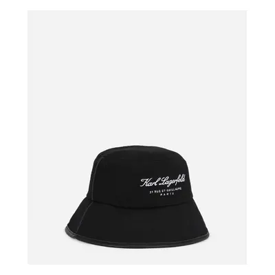 Klobouk karl lagerfeld hotel karl canvas bucket black