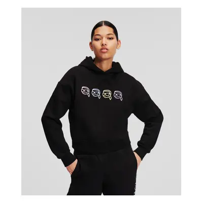 Mikina karl lagerfeld ikonik 2.0 outline hoodie black