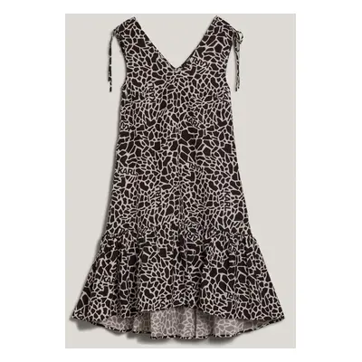 Šaty karl lagerfeld linen blend dress giraffe black/white