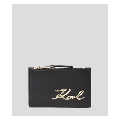 Peněženka karl lagerfeld k/signature 2.0 slim bfld wllt black/gold